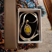 گردنبند نقره925عقیق زرد|بدلیجات|تهران, باغ فیض|دیوار