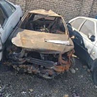 خودرو ساینا سوخته