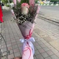 تک شاخه دسته گلی|گل و گیاه طبیعی|رشت, جانبازان|دیوار