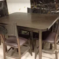 میز ناهار خوری چوب و فلز 4نفره ایده آل خانه شما|میز و صندلی غذاخوری|فشاپویه, |دیوار