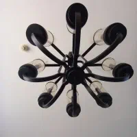 لوستر ۸ شعله فلزی|لوستر و چراغ آویز|لاهیجان, بازکیاگوراب|دیوار