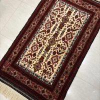 جفت قالیچه دستباف زمینه کرم