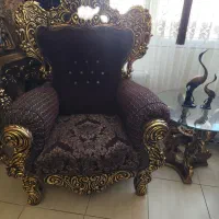 مبل استیل سلطنتی ۹نفره با کنسول|مبلمان خانگی و میز عسلی|بروجرد, |دیوار