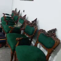 مبل 9نفره ومیزغذاخوری شش نفره یکماه بدون استفاده|مبلمان خانگی و میز عسلی|امیدیه, |دیوار