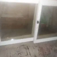 پنجره ی آلمینیوم ودو جداره ۲عدد ۲لته