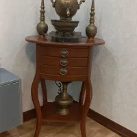 سرویس کامل سماور ذغالی برنجی طرح آنتیک