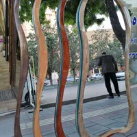 آینه فریم دار چوبی دفرمه راش کد38|آینه|ارومیه, |دیوار