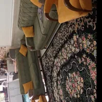 مبل راحتی ۸نفره  سبز و خردلی.