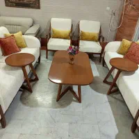 مبل ۸نفره با پارچه تدی با جلو مبلی و عسلی اقساط