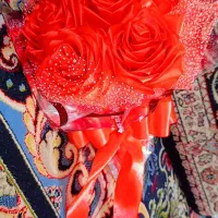 دسته گل روبانی|گل مصنوعی|جوانرود, |دیوار