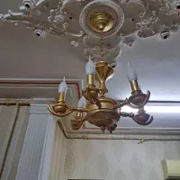 جهت فروش لوستر طلایی برنجی تماس فقط|لوستر و چراغ آویز|رشت, امین الضرب|دیوار