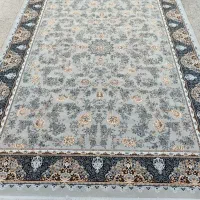 فرش نقره ای گلدار