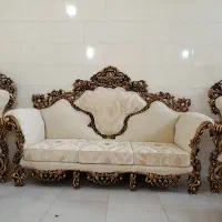 مبل سلطنتی 9نفره پنچشیری تمام چوب راش با جلو مبلی|مبلمان خانگی و میز عسلی|تبریز, |دیوار