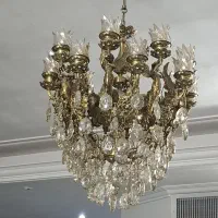 لوستر طرح فرشته برنجی پر کار