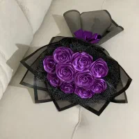 دسته گل بنفش در تعداد شاخه های متفاوت|گل مصنوعی|ارومیه, |دیوار