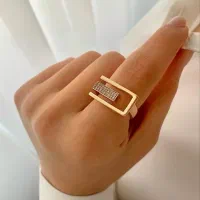 انگشتر شیک زنانه مشابه طلا