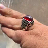 انگشتر نقره گوارسه طلا عقیق کهنه اسماعیل جباری