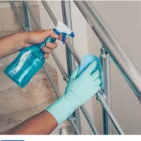 نظافت راه پله پارکینگ  وحیاط انجام میدیم