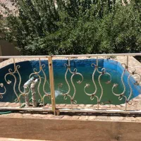سانیج ۳۵۰ متر چاه آب استخر درختکاری حیاط سازی