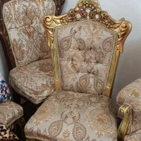 مبلمان چوبی سلطنتی کم کارکرد وعالی نه نفره وده ن|مبلمان خانگی و میز عسلی|سرعین, |دیوار