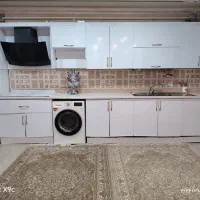 فروش کابینت ام  دی اف سفید پنج متری با هود وگاز