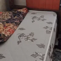 تخت تک نفره چوبی با تشک