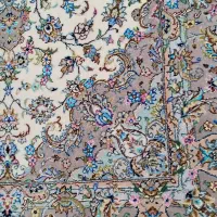 فرش گل ابریشم کاشان