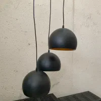 لوستر سقفی فلزی سه شاخه|لوستر و چراغ آویز|تهران, سوهانک|دیوار