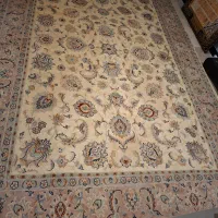 فرش ۹ متری گل ابریشم دستباف