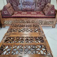 تخت سنتی /تمام روس/صندلی راک/میزناهارخوری کم جا|مبلمان خانگی و میز عسلی|زنجان, |دیوار
