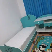 کمد وتخت خواب نوجوان همراه با میز|تخت و سرویس خواب|املش, |دیوار