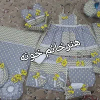 دوخت سرویس اشپزخانه با کیفیت ودوخت روتشکی وروبالشی|سفره، حوله، دستمال آشپزخانه|تاکستان, |دیوار