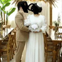 پیراهن و کلاه عروس