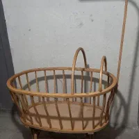 گهواره چوبی، تخت، نوزاد، بچه ، خارجی