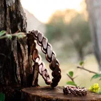 دستبند و انگشتر مسی طرح التامارین