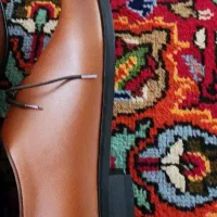 کفش چرم اصل مجلسی سایز ۴۴ دست دوز|کیف، کفش، کمربند|ماکو, |دیوار