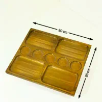سینی سرو مزه و قهوه خوری چوبی ضخامت بالا