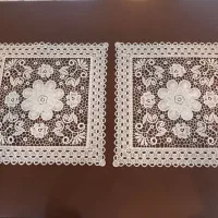 رومیزی جلو مبلی و دو عدد عسلی ابریشمی نو|پرده، رانر، رومیزی|تهران, جردن|دیوار