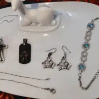 دستبند مینیمال الماس زنجیر و پلاک گوشواره گردنبند|جواهرات|اهواز, اسلام آباد شرقی|دیوار