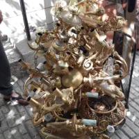 لوستر برنجی آب طلا