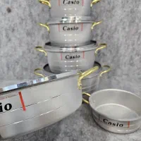 سرویس قابلمه کاسیو و آبکش استیل نو