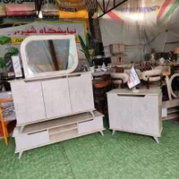 ست آینه کنسول میزتی وی جاکفشی مدل پایه آمریکایی|بوفه، ویترین، کنسول|شیراز, وزیرآباد|دیوار
