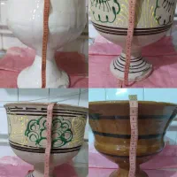 گلدان سفالی و پلاستیکی