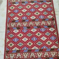 گلیم فرش  شش متری تمیز همراه پادری بسیار تمیز