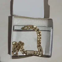 دستبند طلا کارتیه همراه با پلاک|جواهرات|اردبیل, |دیوار