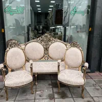 مبل پرمنبت طلایی پتینه