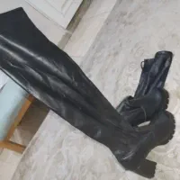 بوت بالا زانو چرم