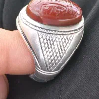 عقیق، انگشترخطی، 925نقره