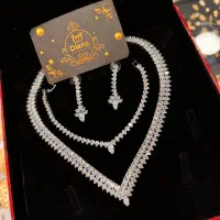 سرویس عروس جواهری فول نگین طرح روشنا کپی طلا|بدلیجات|مشهد, بهشت|دیوار