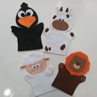 ماسک و دستکش نمایش عروسکی نمدی|اسباببازی|قم, نخودی|دیوار